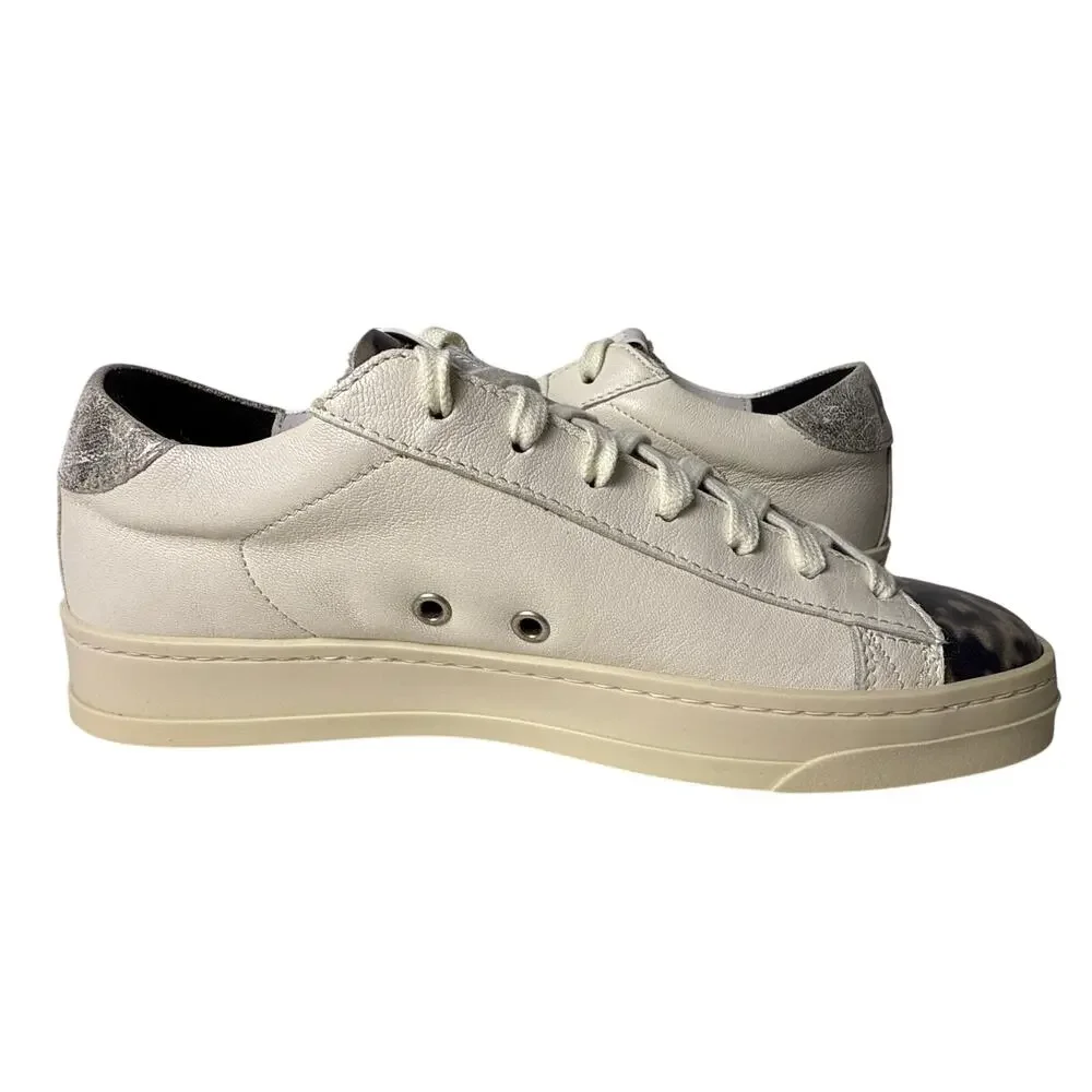 P448 Jack Turtle Sneakers Casual Womens EU37 M US 6.5-7 Leather Faux Fur Lace Up
